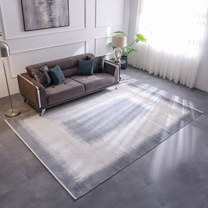 Luxura Art Silk Modern Contemporary Rug-Blue-240x340 cm