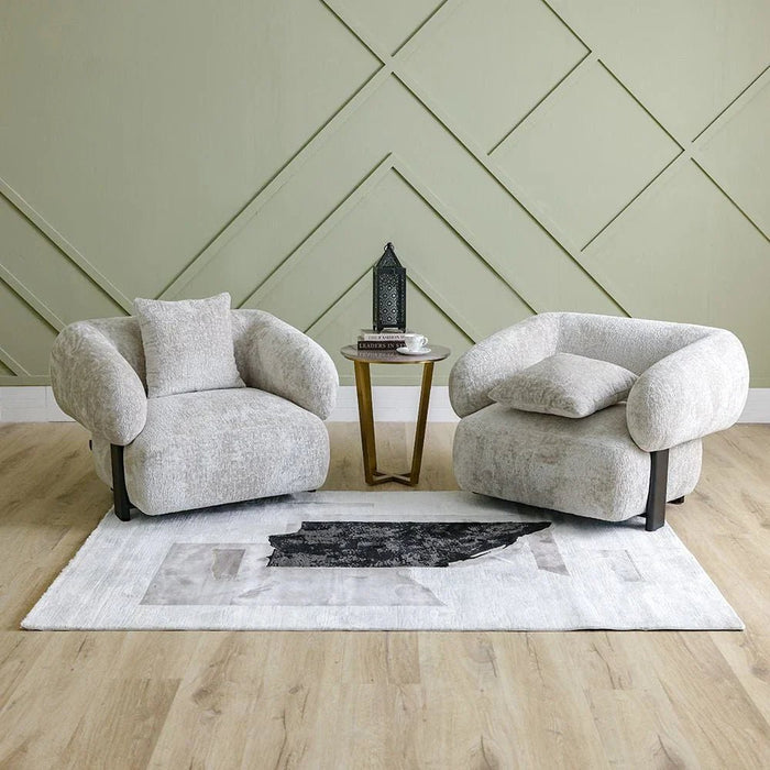 Galeria Lux Modern Rug-Grey & White-160x230 cm