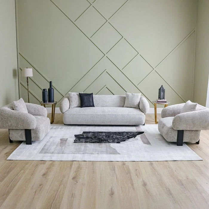 Galeria Lux Modern Rug-Grey & White-200x300 cm
