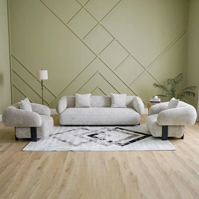 Galeria Lux Modern Rug - Grey & White - 160x230 cm