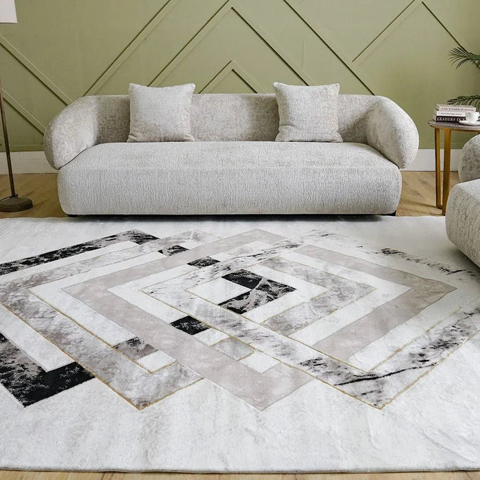 Galeria Lux Modern Rug - Grey & White - 160x230 cm