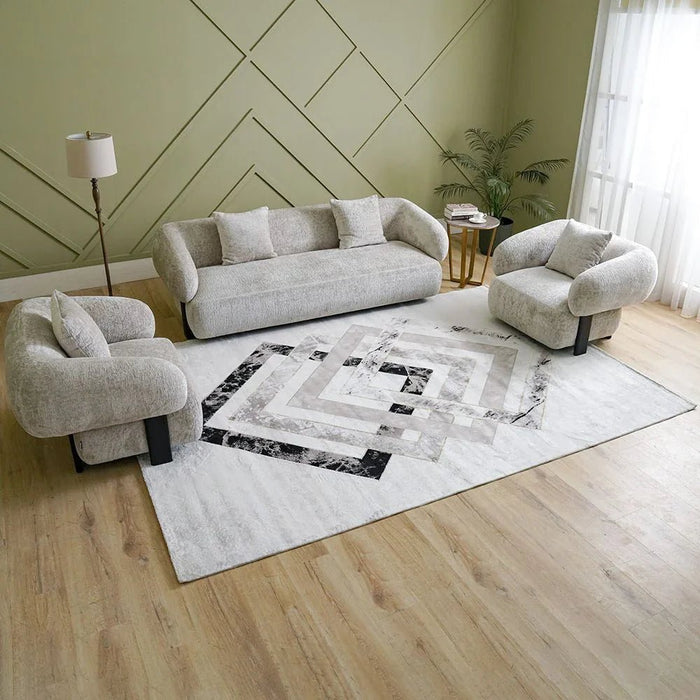 Galeria Lux Modern Rug-Grey & White-240x340 cm