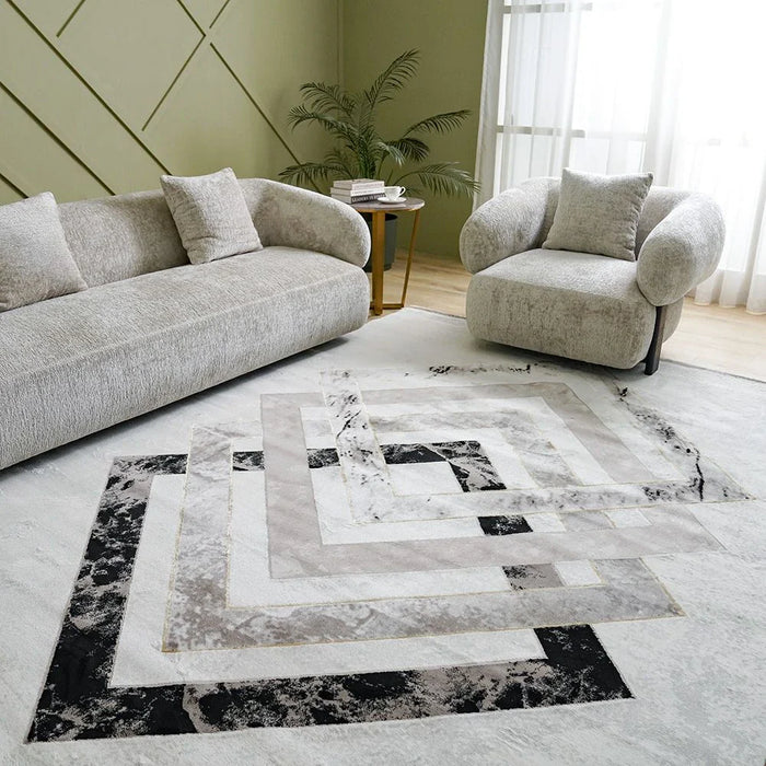 Galeria Lux Modern Rug-Grey & White-240x340 cm