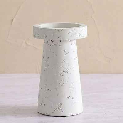 Mirabella Polyresin Candle Holder 12.7X12.7X20.3 cm -White