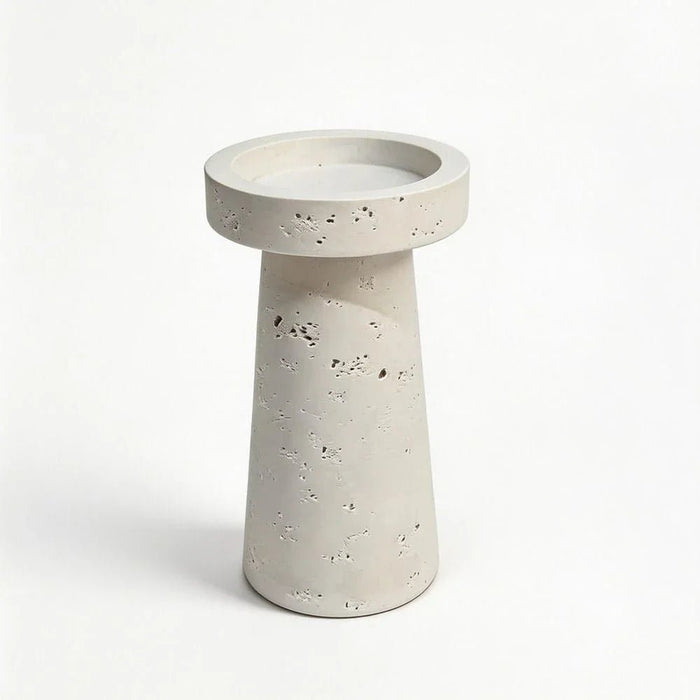 Mirabella Polyresin Candle Holder 12.7X12.7X20.3 cm -White