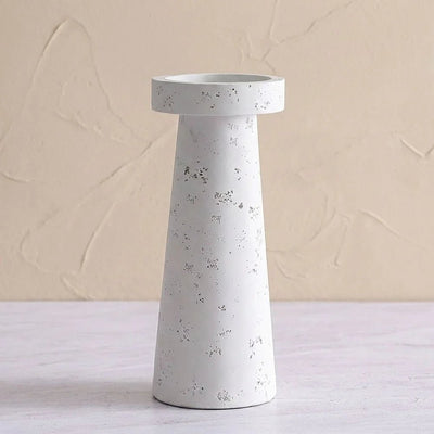 Mirabella Polyresin Candle Holder 12.7X12.7X30.5 cm -White