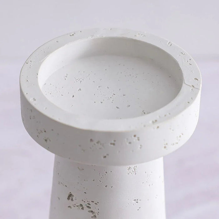 Mirabella Polyresin Candle Holder 12.7X12.7X30.5 cm -White