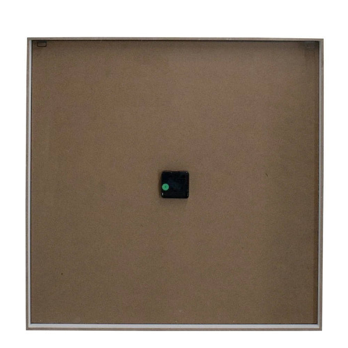 Cambridge Wood Square Grey Wall Clock 60x60x4.5Cm