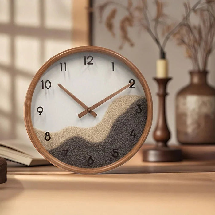 Cambridge Fabric Waves Grey-White Wall Clock 30x30x4Cm