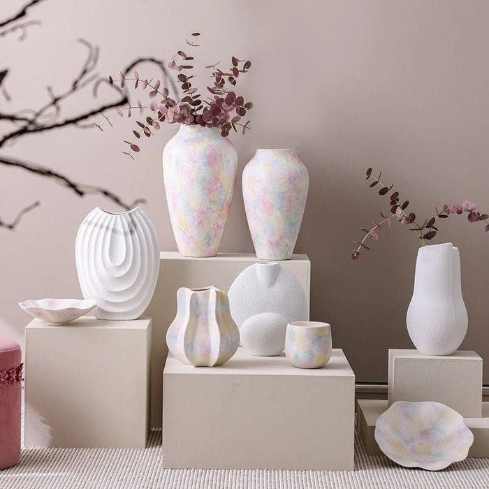 Lexie Berry Ceramic Urn Vase Peach 23X23X37.5Cm