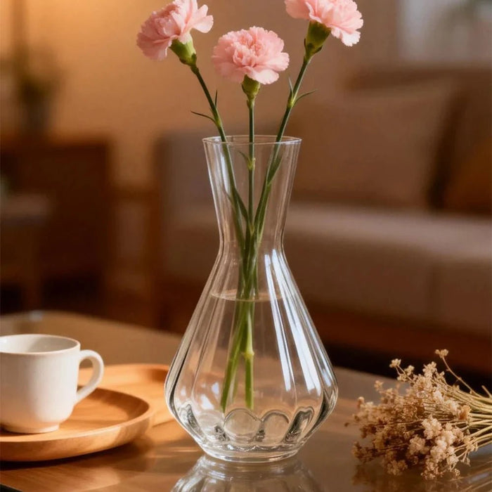 Emerelle Flare Vase 16.3X3X28Cm Clear