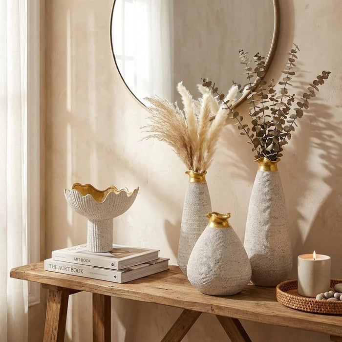 Aveline Ceramic Vase 18X18X42Cm Beige