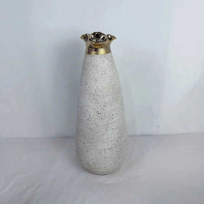 Aveline Ceramic Vase 18X18X42Cm Beige