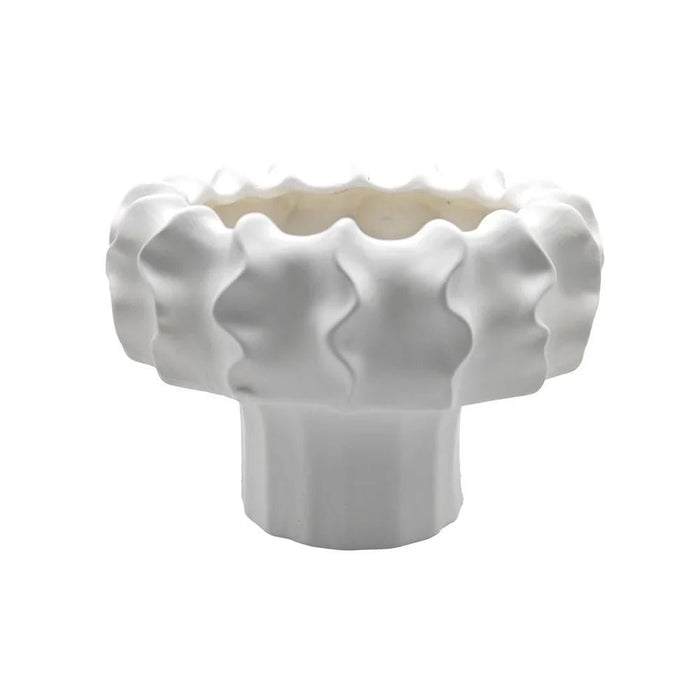 Mirabella Ceramic Vase 22.5X22.5X15.7 cm -White