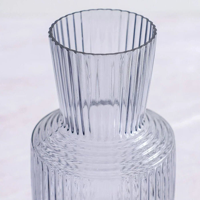 Mirabella Glass Vase 13.5X13.5X25 cm -Grey