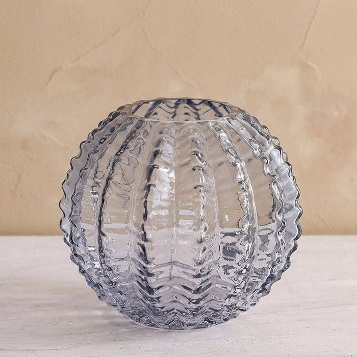 Mirabella Glass Vase 18X18X16 cm -Grey