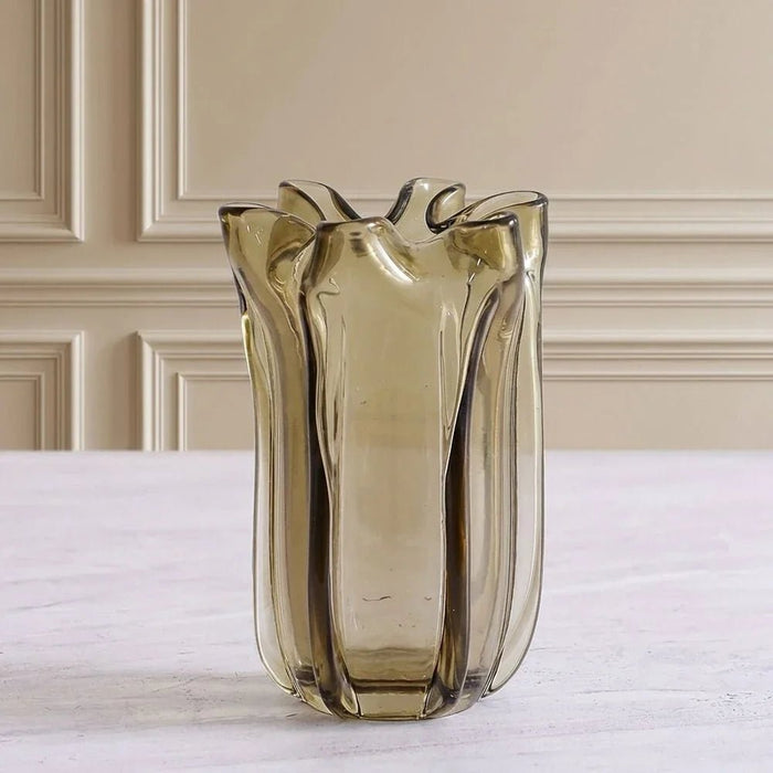 Mirabella Glass Vase 12X12X20 cm -Brown