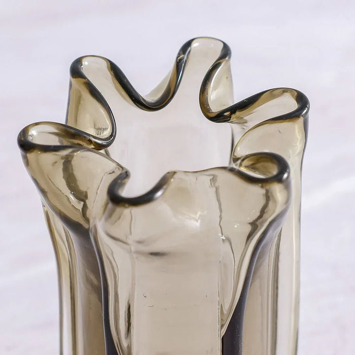 Mirabella Glass Vase 13X13X24.5 cm -Brown