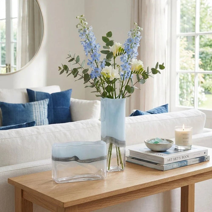 Mirabella Glass Vase 10.5X10.5X39 cm -Blue