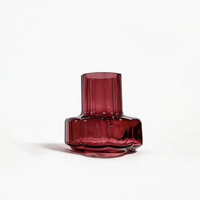Mirabella Glass Vase 16X16X19.5 cm -Maroon