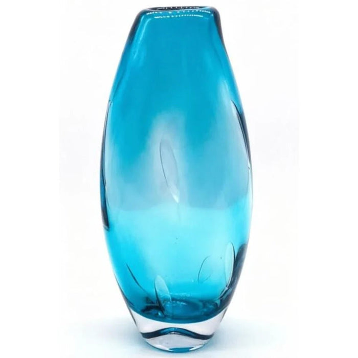 Mirabella Glass Vase 14X9.5X35 cm -Blue