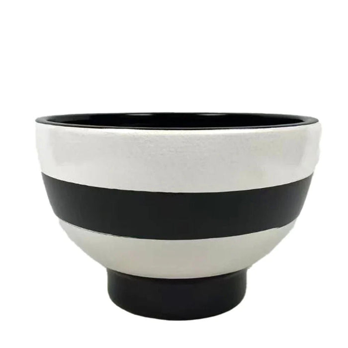 Mirabella Ceramic Vase 17X17X25 cm -Black/White