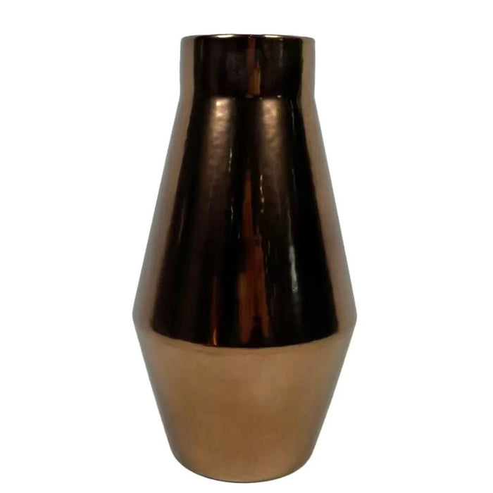 Mirabella Ceramic Vase 12.5X12.5X23 cm -Gold