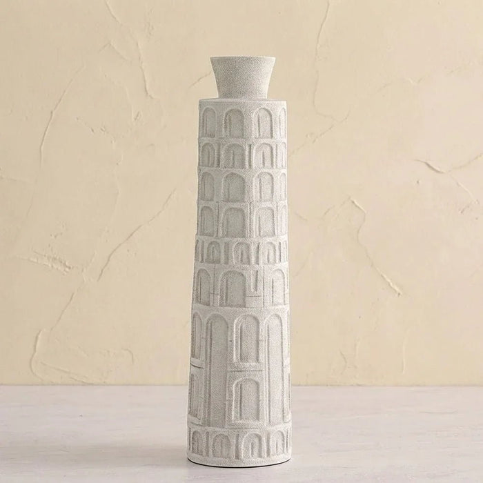 Mirabella Polyresin Vase 16X16X58 cm -Grey