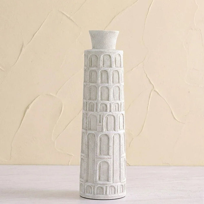 Mirabella Polyresin Vase 13X13X48 cm -Grey