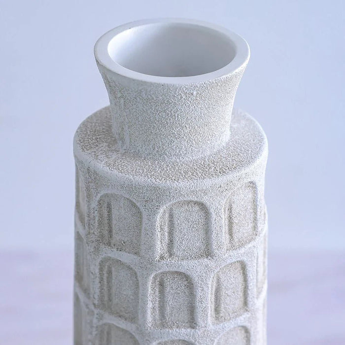 Mirabella Polyresin Vase 13X13X48 cm -Grey