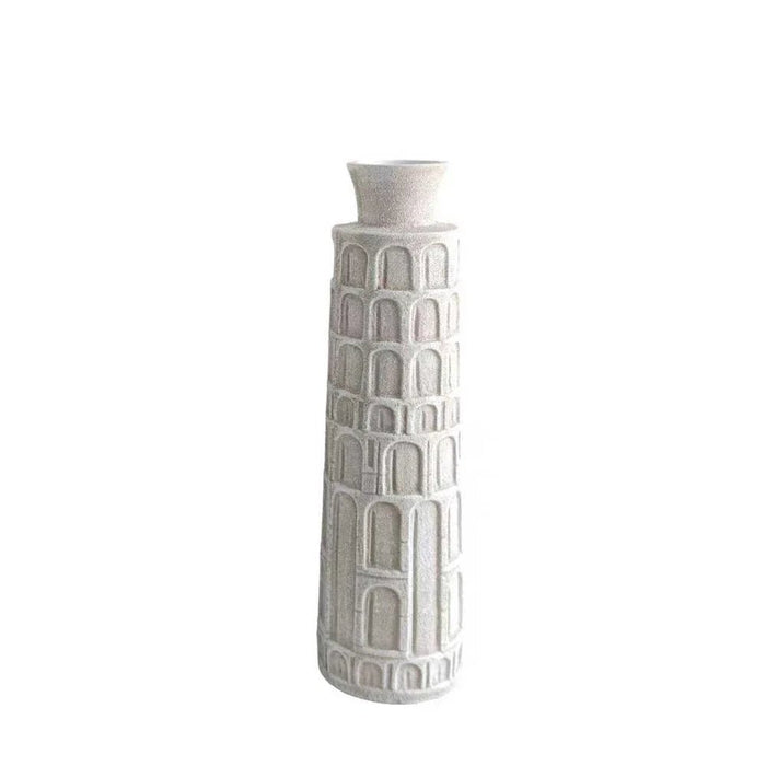 Mirabella Polyresin Vase 13X13X48 cm -Grey
