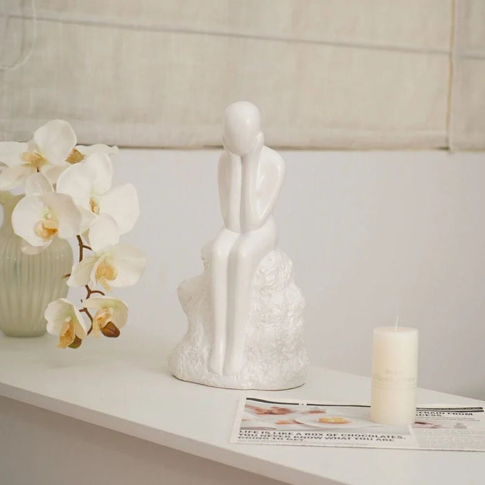 Liana Stoneware Thinking Person Wht 19X1200X3005Cm