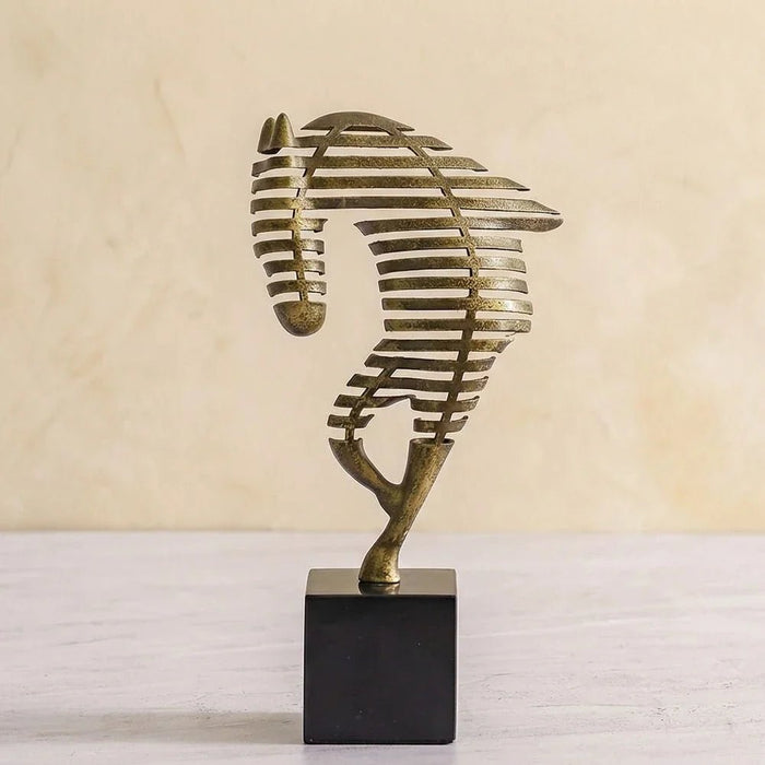 Mirabella Horse Table Decor 14X6X28 cm -Gold