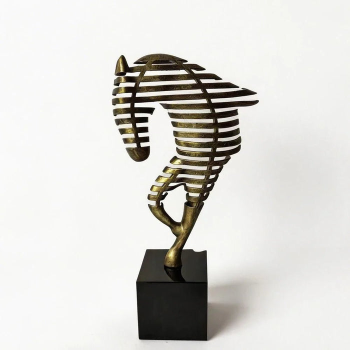 Mirabella Horse Table Decor 14X6X28 cm -Gold