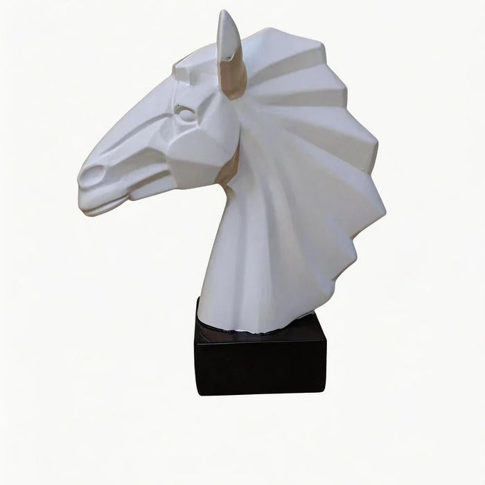 Mirabella Horse Sculpture Decor 21.5X21.5X23 cm -White