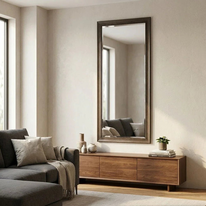 Zenora Wall Mirror 73.2X173.2X2.3Cm Coffee