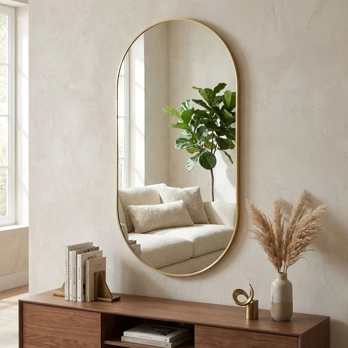 Zenora Wall Mirror 60X120X0.6Cm Gold