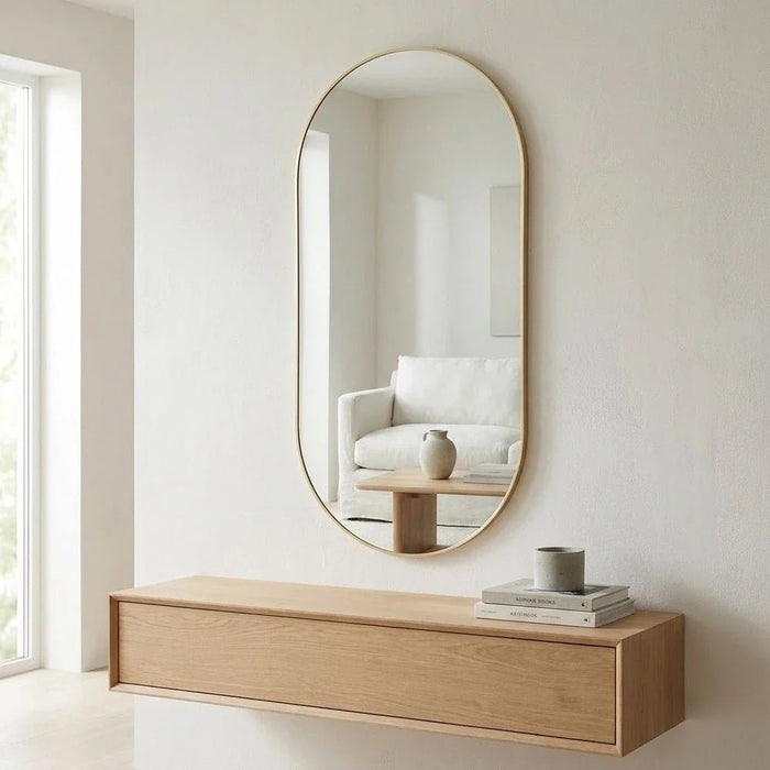Zenora Wall Mirror 60X120X0.6Cm Gold