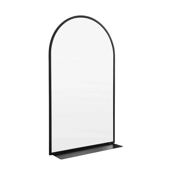 Zenora Metal Wall Mirror With Shelf 72X42.2X2Cm Black