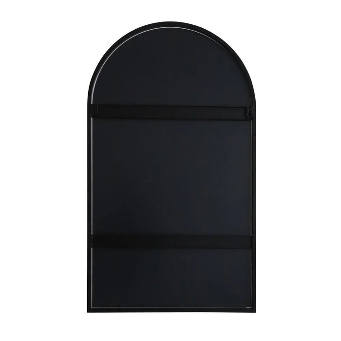 Zenora Metal Wall Mirror With Shelf 72X42.2X2Cm Black