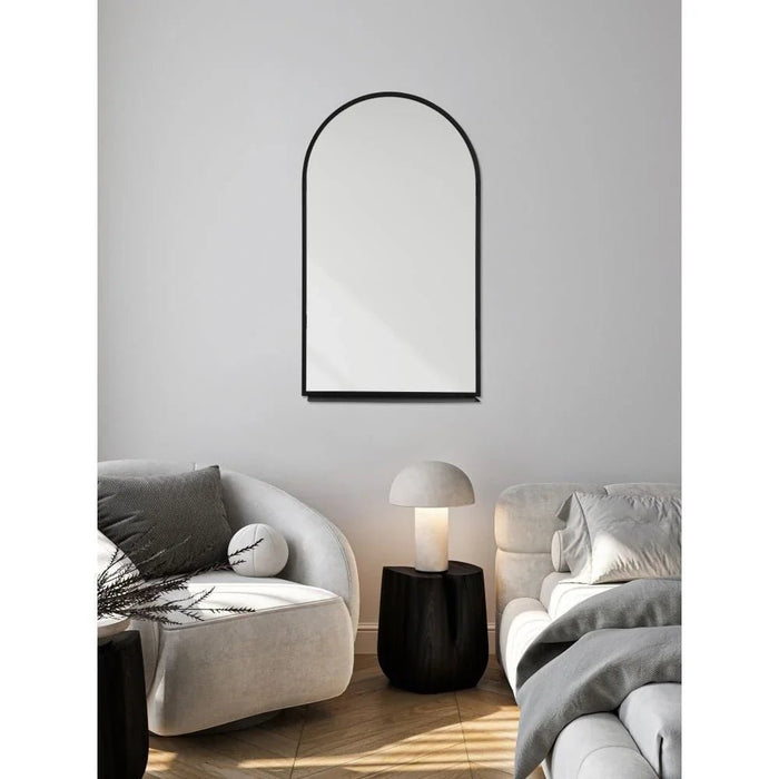 Zenora Metal Wall Mirror With Shelf 72X42.2X2Cm Black