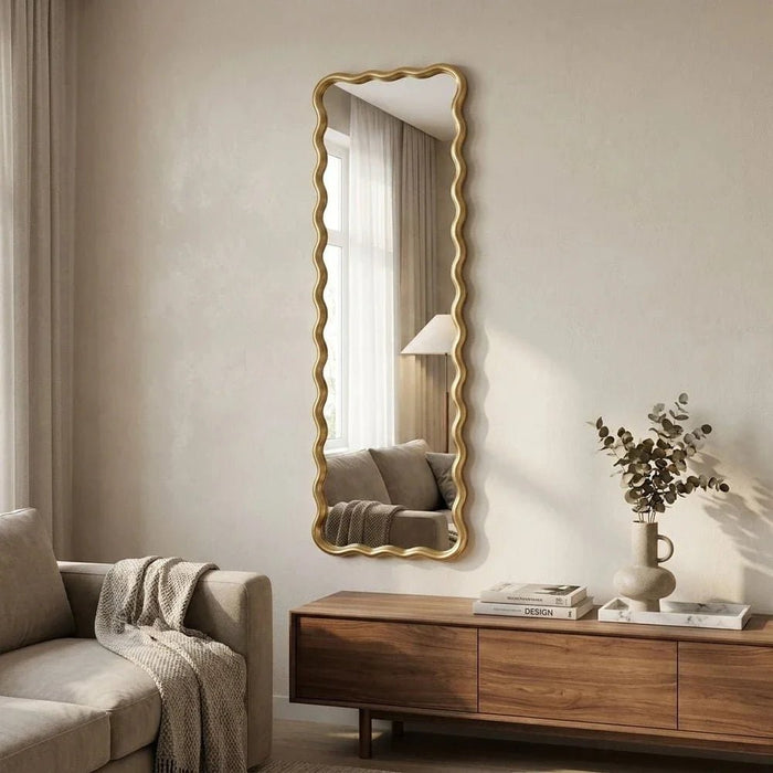Zenora Wave Mirror 133_2.5_40Cm Gold