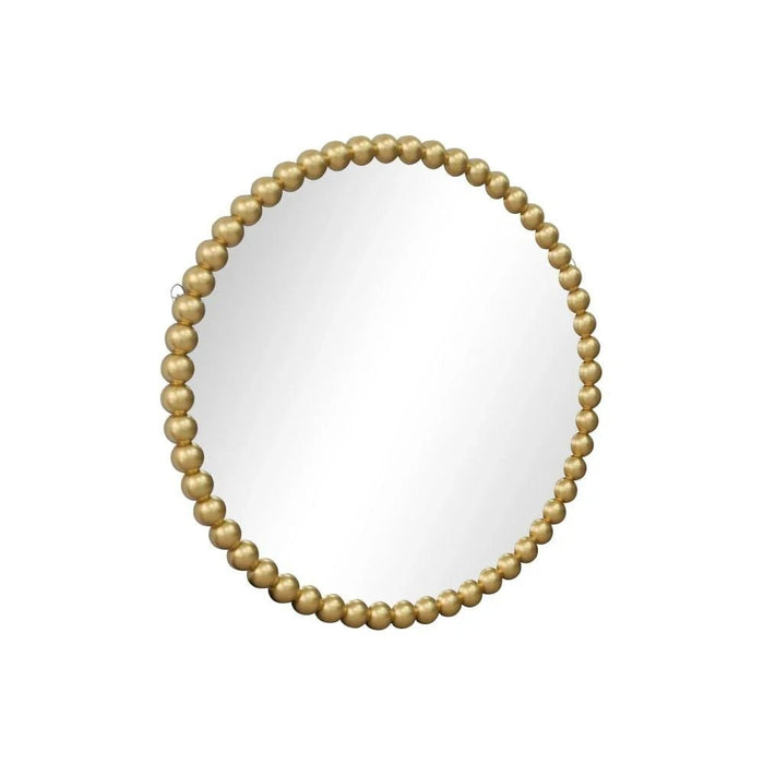 Zenora Bead Round Mirror 80X80X3Cm Gold
