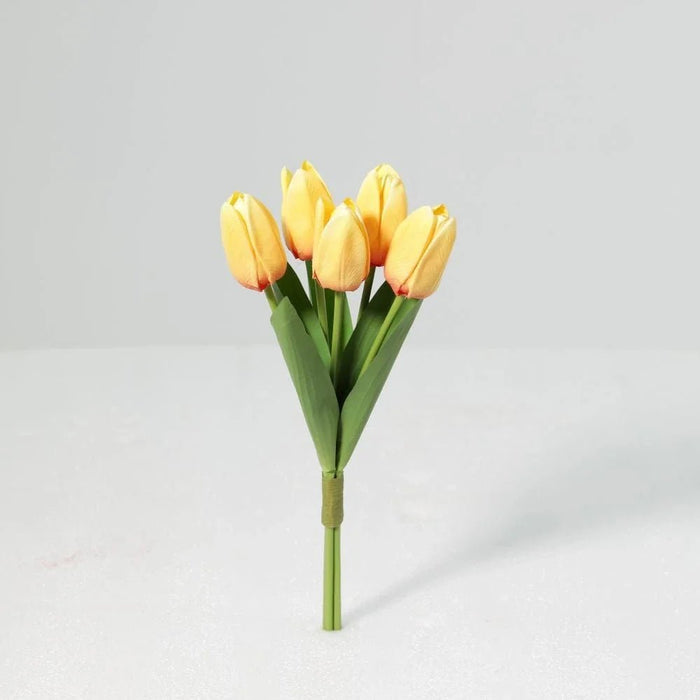 Fernza Tulip Bouquet Yellow H37Cm