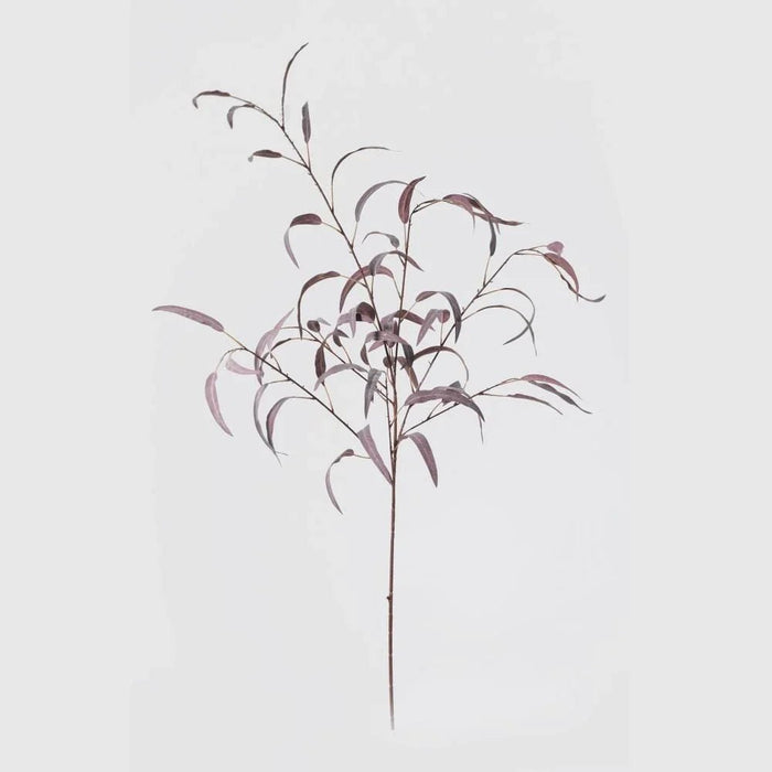 Fernza Long Eucalyptus Leaves Single Stem Maroon Purple H130Cm