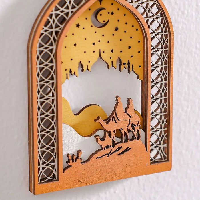 Afreen Wood Desert Moon Hanging D_x008e_cor-8X0.8X12Cm
