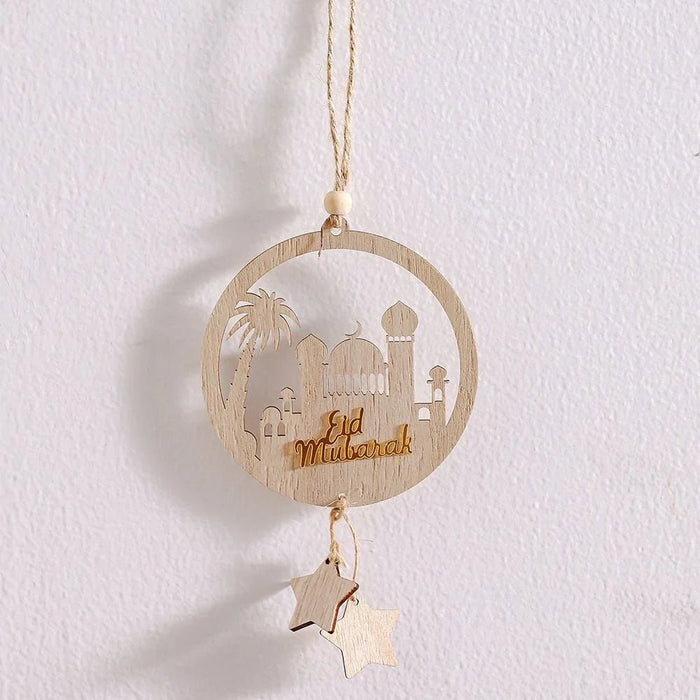 Afreen Wood Masjid Hanging D_x008e_cor-10X0.5X16Cm