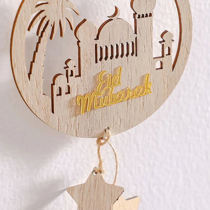 Afreen Wood Masjid Hanging D_x008e_cor-10X0.5X16Cm