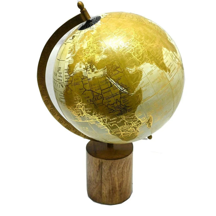 Royalus Globe With Wooden Log Base 35Hcm
