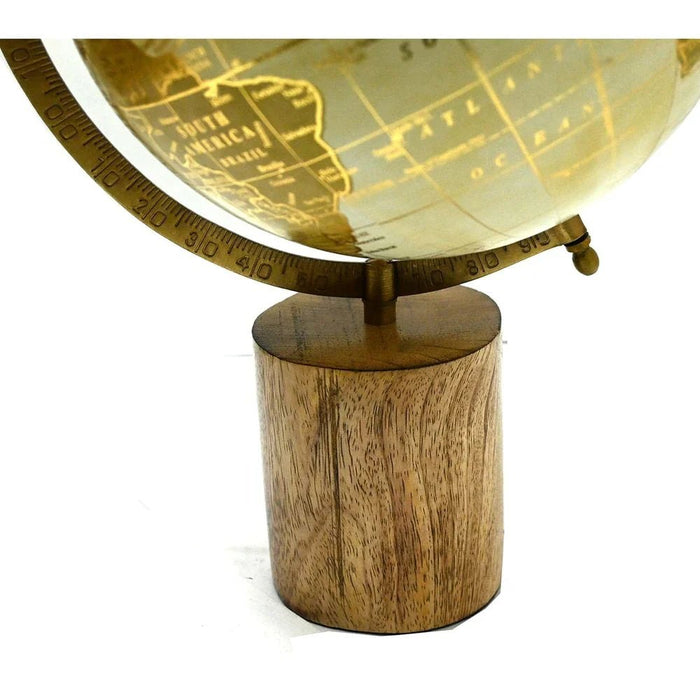 Royalus Globe With Wooden Log Base 35Hcm